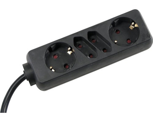 Prelungitor Electric 4 (2 + 2) Prize 1, 4m 3500w Negru
