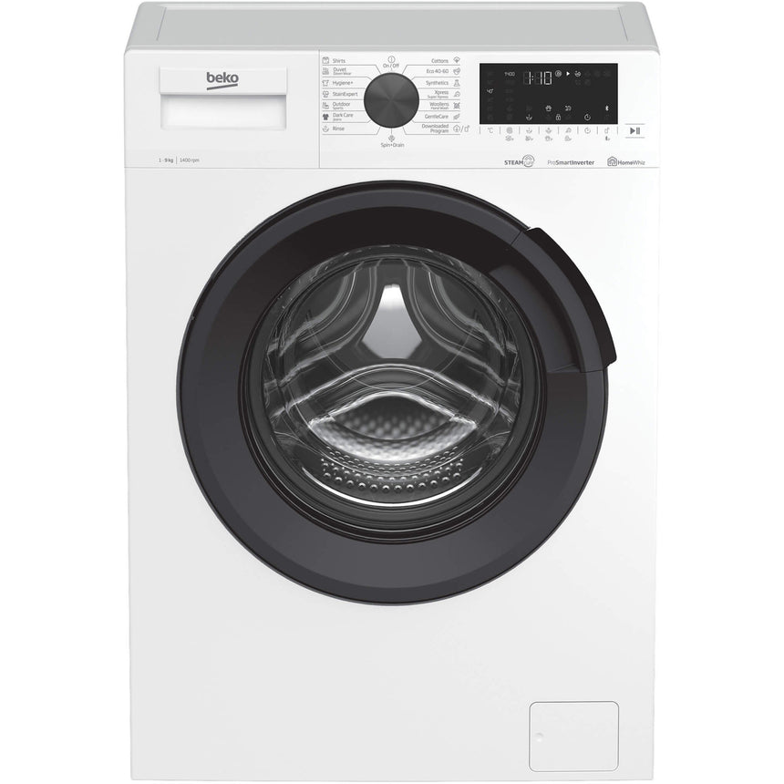 Masina de spalat rufe Beko WUE9726XBW, 9 kg, 1400 rpm, Clasa A, Homewhiz, Motor ProSmart Inverter, Steam, Child Lock, AddXtra, SteamCure, Alb