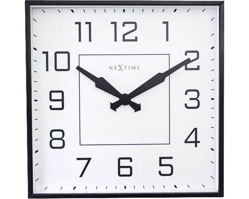 Ceas Perete Nextime Be Square Cifre Arabe 35x35 Cm