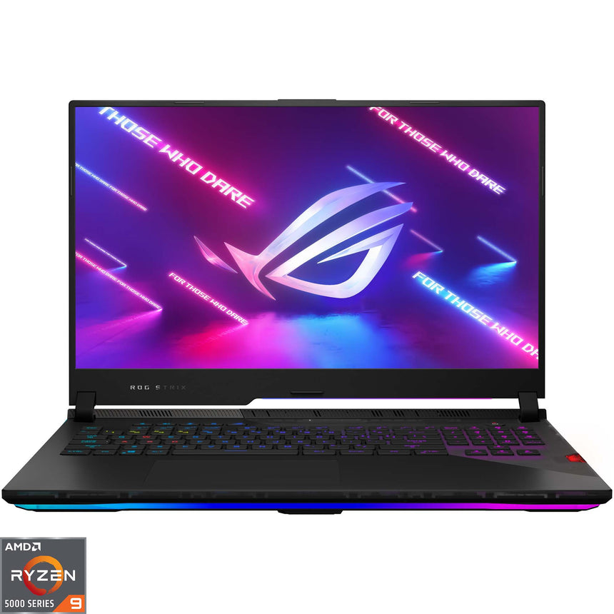 Laptop Gaming ASUS ROG Strix SCAR 17 G733QS cu procesor AMD Ryzen™ 9 5900HX, 17.3", WQHD, 165Hz, 32GB, 2TB SSD, NVIDIA® GeForce RTX™ 3080 16GB, Free DOS, Black
