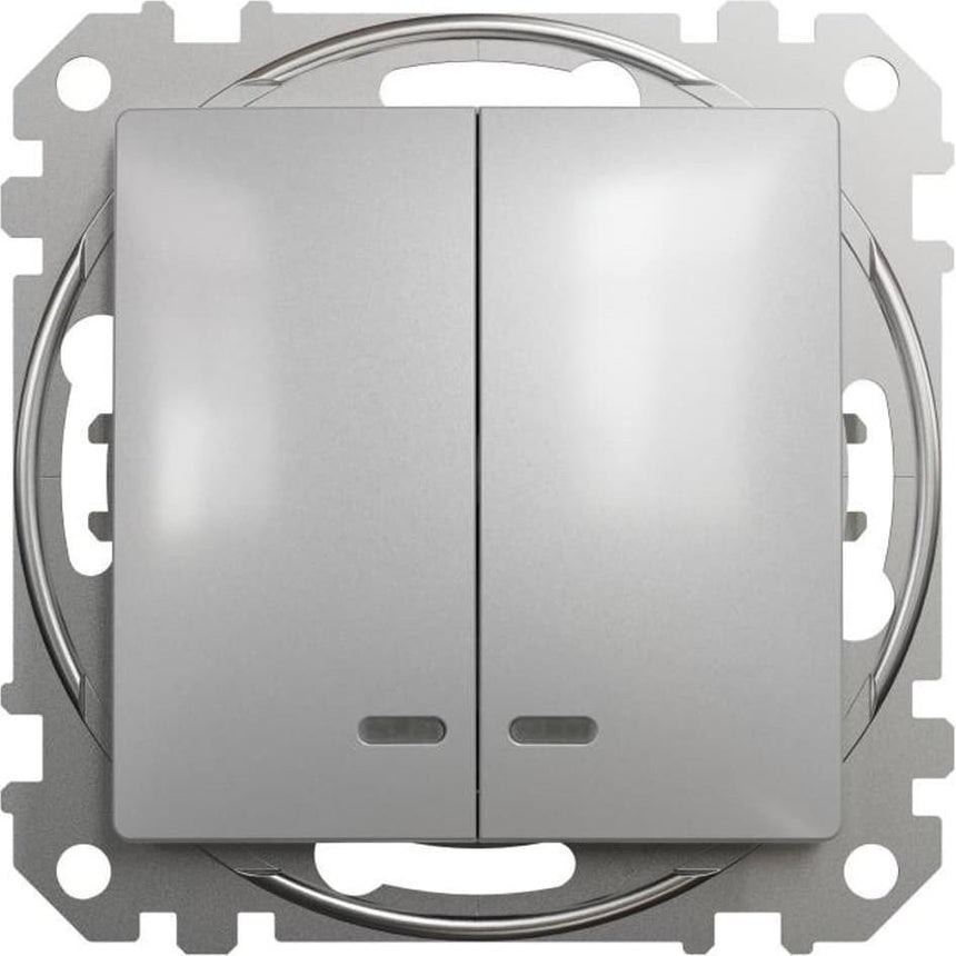 Intrerupator Schneider Electric, Aluminiu 10A, Argintiu