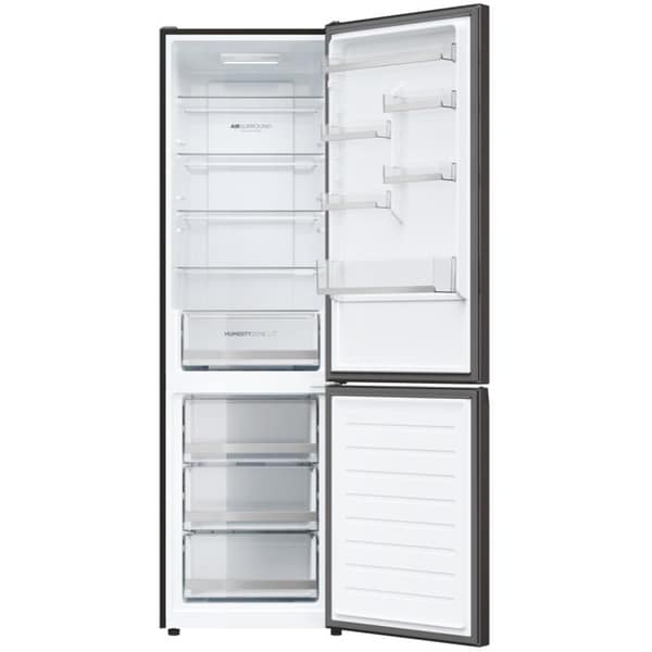 Combina Frigorifica HAIER HDW1620DNPD, Total No Frost, 377 l, H 200 cm, Clasa D, Dark Inox