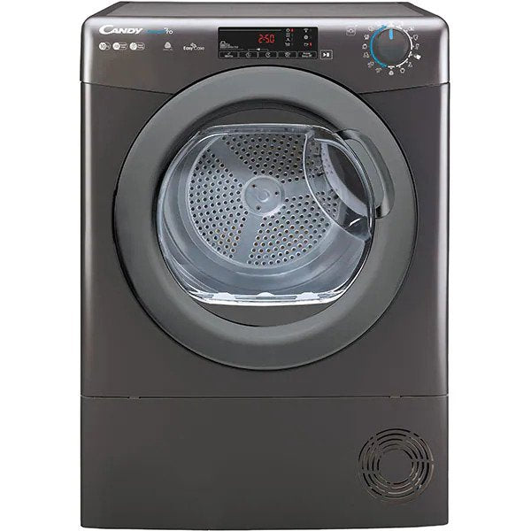 Uscator de rufe Candy CSOE H10A2TRER-S, Pompa de caldura, 10 kg, Wi-Fi + BLE, Clasa E, Antracit