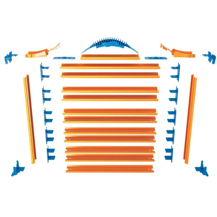 Cutie Hot Wheels, Rack and Track pentru 44 masinute, Portocaliu