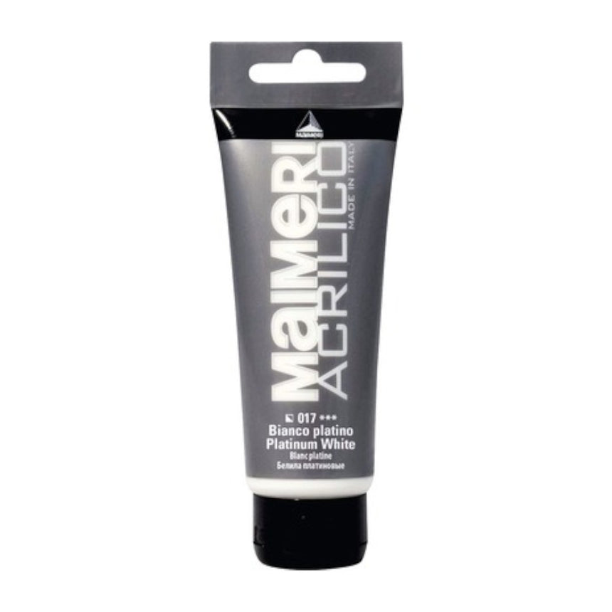 Culoare Acrilica, Platinum White, 75 ml, Acrilico Maimeri
