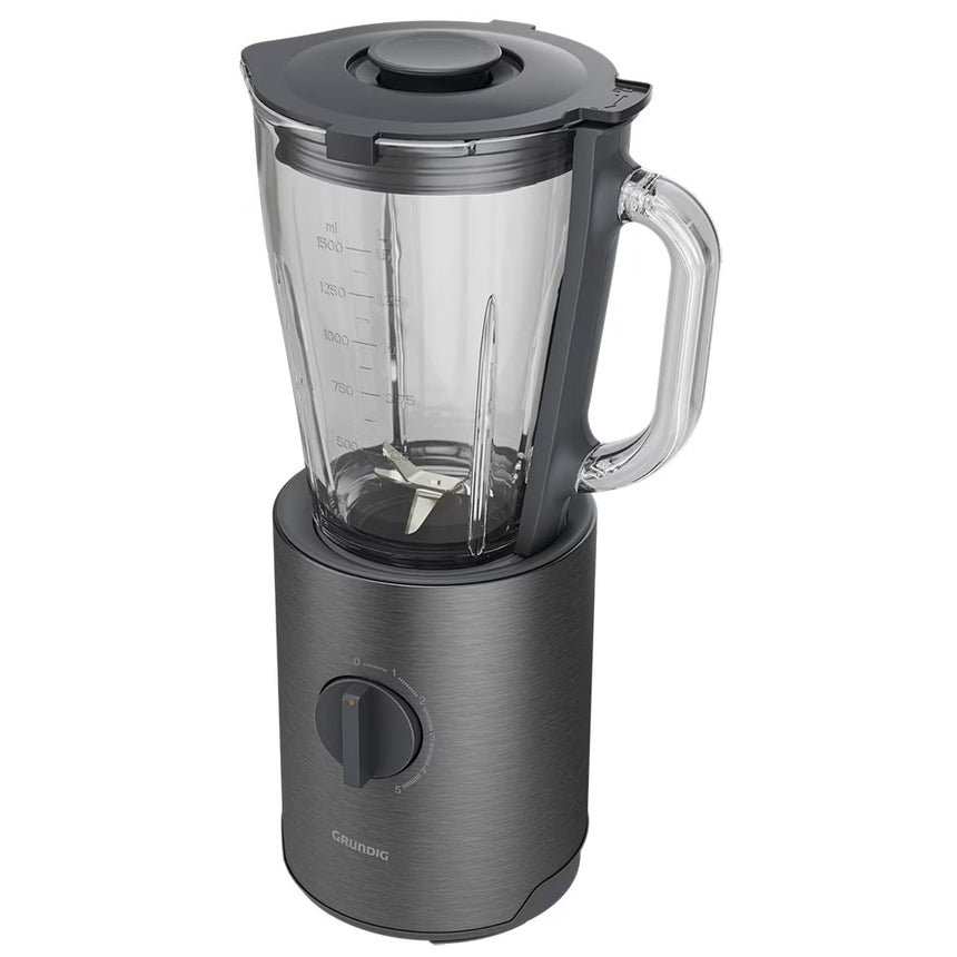 Blender GRUNDIG Delisia Novus SM7140, 1.5l, 800W, 5 Trepte Viteza, Gri-Negru