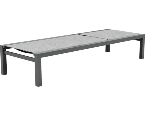 Sezlong Plaja Garden Place Eve Cu Spatar Reglabil 70x35x190 Cm Gri