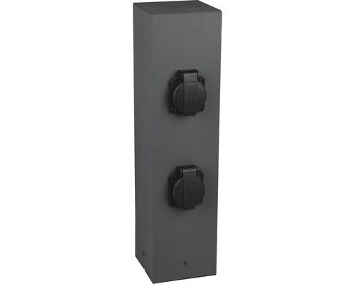 Stalp Electric Cu 4 Prize Trio 400x100x100 Mm, Pentru Exterior Ip44, Antracit