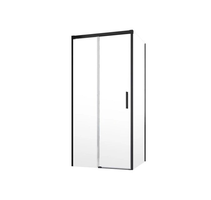 Usa glisanta dus Radaway Idea Black KDJ stanga 100x200,5 cm, sticla transparenta, profil negru