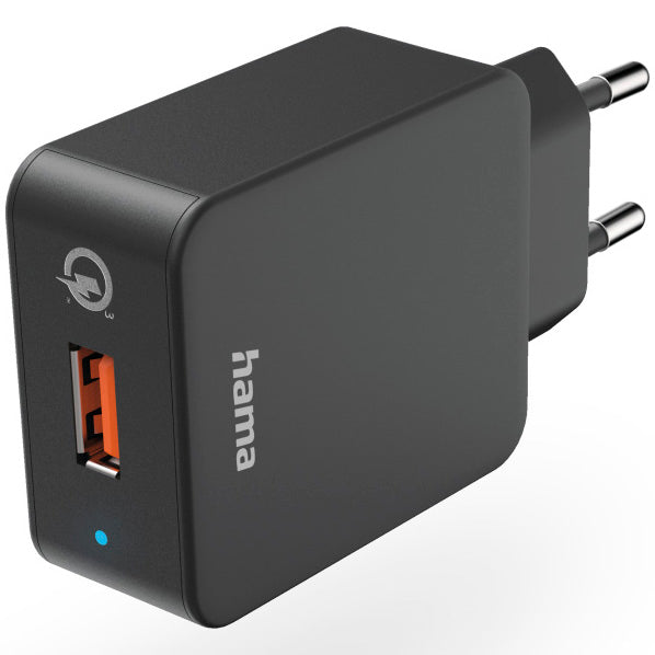 Incarcator retea Hama, Qualcomm 3.0, USB-A, Negru
