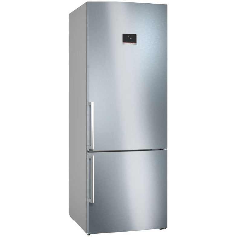 Combina frigorifica Bosch KGN56XIDR, 508 l, NoFrost, PerfectFit, Raft sticle, Iluminare LED, VitaFresh, Clasa D, H 193 cm, Inox AntiAmprenta