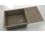 Chiuveta Bucatarie Granixit Cu O Cuva Fat Avangard 229 90x49 Cm, Cu Picurator, Reversibila, White Frappe