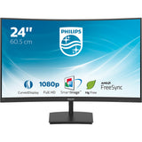 Monitor curbat LED VA Philips 23.6", Ful HD, HDMI, FreeSync, Vesa, Negru