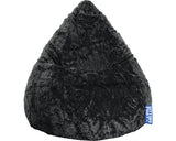 Fotoliu Puf Beanbag Sitting Point Fluffy Xl Negru 70x110 Cm