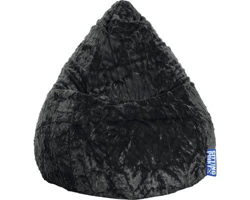 Fotoliu Puf Beanbag Sitting Point Fluffy Xl Negru 70x110 Cm