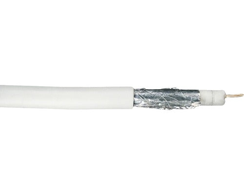 Cablu Tv Coaxial Superdigital 1, 1mm² 110db Alb, Inel 50m, Cu 4 Ecranari