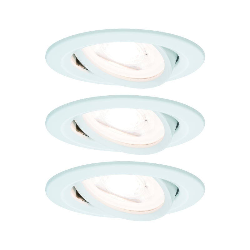 Set 3 spoturi, Paulmann Nova, 6,5 W, 2700 K, Crom