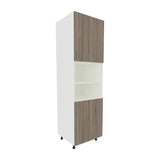 Corp Turn haaus Karo, 2 Usi, cu spatiu cuptor, Stejar Sonoma Inchis/Alb, 60 x 57 x 210 cm
