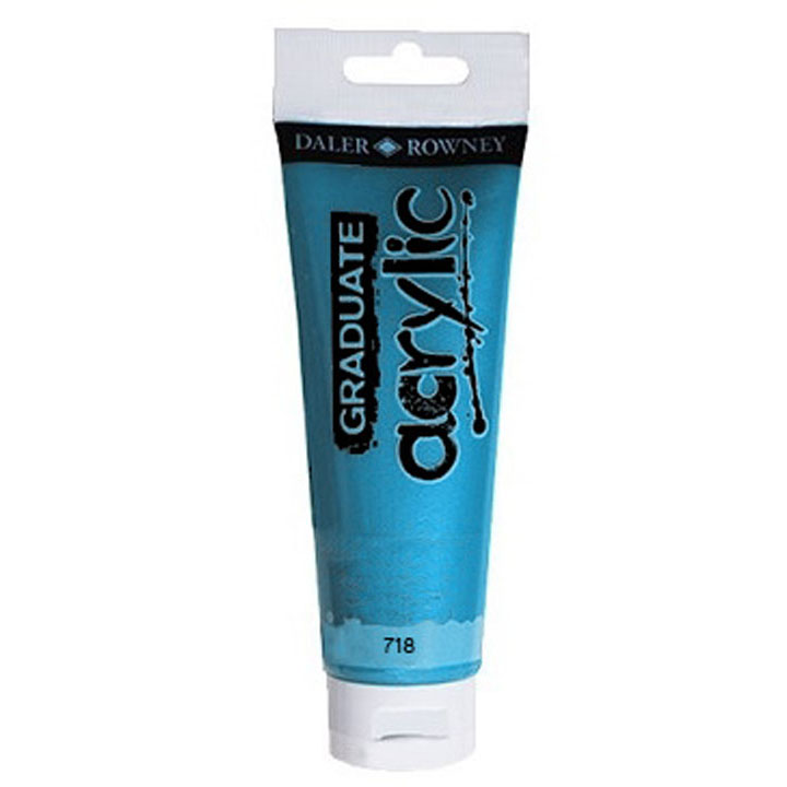 Vopsea acrilica, Daler-Rowney, 120 ml, Albastru metalic 718