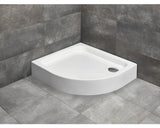 Cadita De Dus Semirotunda Radaway Siros E Compact 80x90x17 Cm Acril Alb Sbe9817-1r