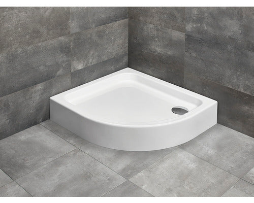 Cadita De Dus Semirotunda Radaway Siros E Compact 80x90x17 Cm Acril Alb Sbe9817-1r