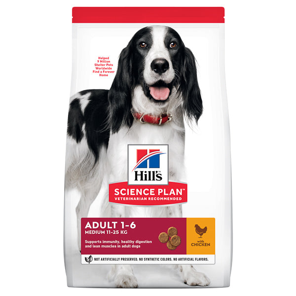 Hrana uscata pentru caini Hill's SP medium adult, cu pui , 14 kg