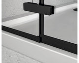 Cabina de dus patrata basano Slimline 90x90 cm sticla transparenta anticalcar profil negru