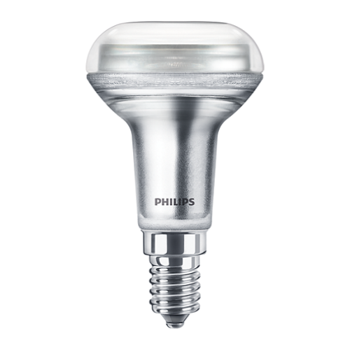 Bec LED, Philips, E14, R50, 4,3 W, 320 lm, 2700 K, Alb cald