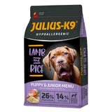Hrana uscat pentru caini, Julius K9 Puppy, Super-premium, hipoalergenica, Miel si Orez, 12kg