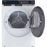 Uscator HAIER HD90-A3Q397U1-S, Pompa de caldura, motor Inverter, clasa C, 9 kg, conectivitate WiFi/ hOn, i-Refresh Pro, Display TFT, Twin Turbo, Dry Sensor, alb