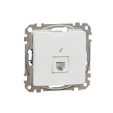Priza telefon simpla Schneider Electric Sedna SDD111491, alb
