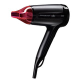 Uscator de par Rowenta Handy Dry CV1612, 1600W, 2 trepte de viteza/caldura, inel de agatare, functie Eco, compact, Negru/Roz