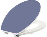 Capac WC form & style Color Edge, inchidere lenta, albastru mat, 46,5x37 cm