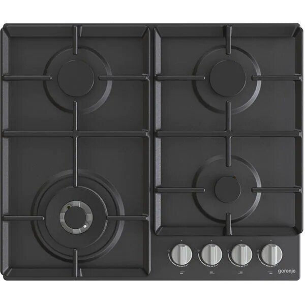 Plita incorporabila GORENJE GW641EXB, Gaz, 4 arzatoare, Wok, Negru