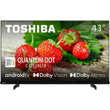 Televizor QLED Smart TOSHIBA 43QA42, Ultra HD 4K, HDR, 108 cm, Clasa F, Negru