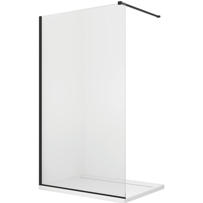 Paravan dus Walk-In 60x200cm, Modo New Black II, sticla securizata de 8mm, profil negru mat, Radaway