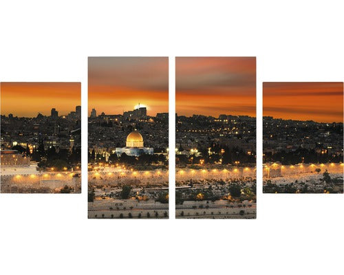 Tablou Canvas Panorama De Apus, Set 4 Buc. 2x 40x55 Cm + 2x 40x80 Cm