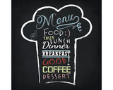 Tablou Sticla Menu 20x20 Cm