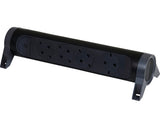 Multipriza rotativa Legrand Premium, 4 prize, cu intrerupator, 16A, 230V, fara cordon, Negru