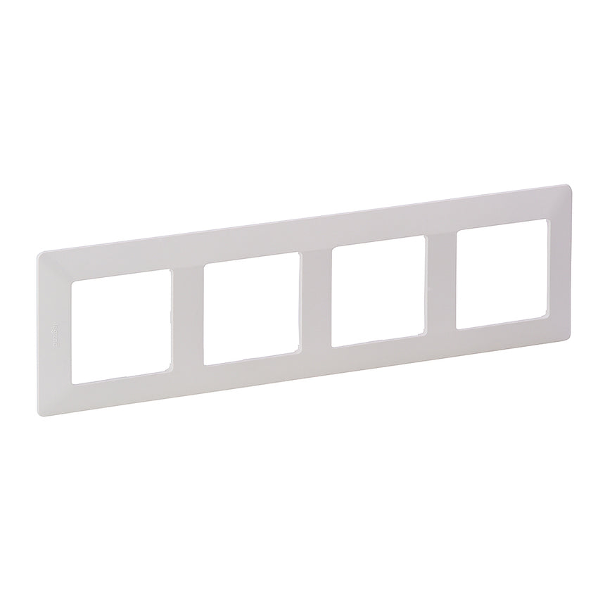 Rama Legrand Valena Life 754004, 4 posturi, pentru priza/intrerupator, Alb