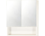 Dulap baie cu oglinda Eko, 2 usi cu sistem push, PAL, 62x81 cm, alb lucios