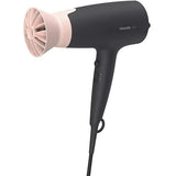 Uscator de par, Philips, 2100 W, Thermo Protect, 3 setari de temperatura, 2 setari de viteza,14 mm, Negru/Roz