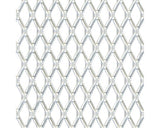 Tabla Perforata Expandata Aluminiu Alberts 250x500 Mm, Perforatii In Romb, Argintiu, Eloxat