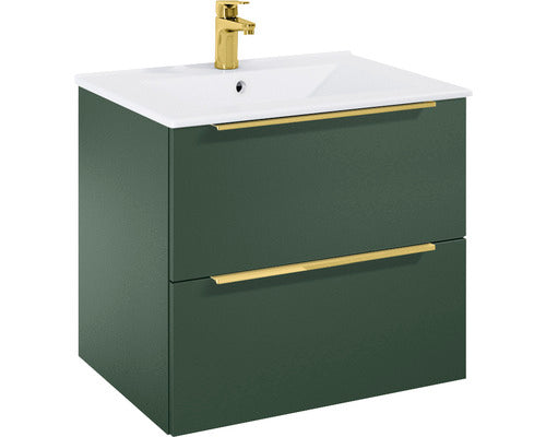Set Roca Elegant Plus baza lavoar si lavoar 60 cm verde