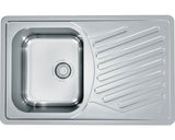 Chiuveta Bucatarie Cu O Cuva Alveus Elegant 30 Leinen, 81x51 Cm, Cu Picurator Pe Partea Stanga, Inox