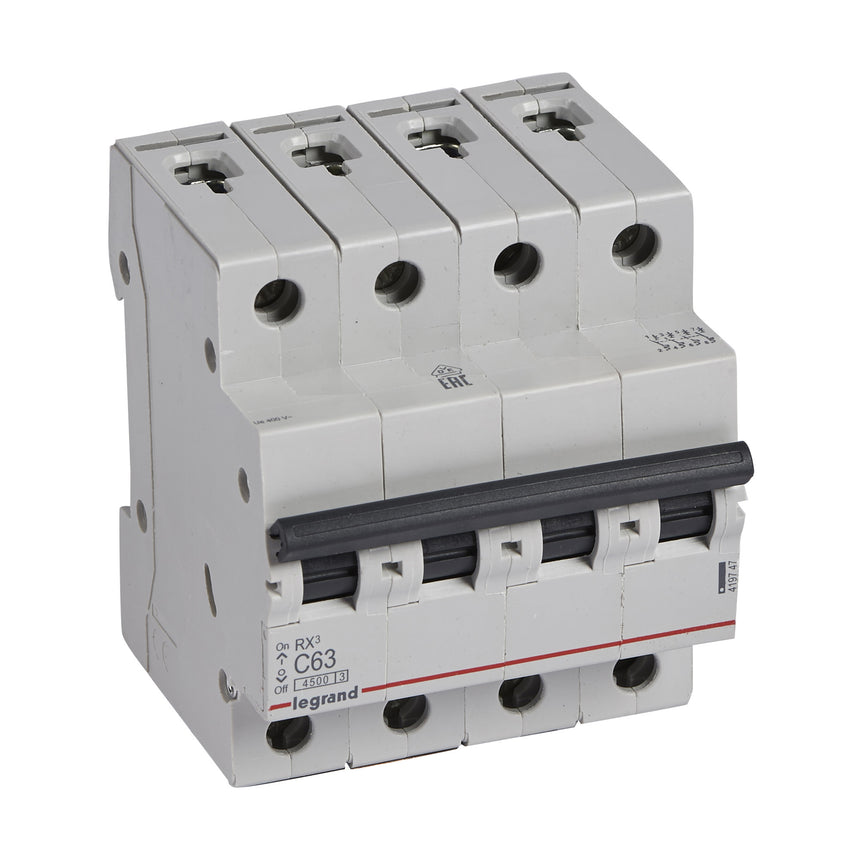 Siguranta automata Legrand DNX3 4P curba C, 63A 4,5kA
