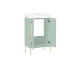 Set Sarah 500, Include Baza Lavoar Suspendat si Lavoar, 50 cm, Verde Menta