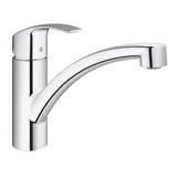 Baterie bucatarie Grohe Eurosmart, monocomanda, 3/4", cartus ceramic, limitator debit, pipa pivotanta, aerator, Crom