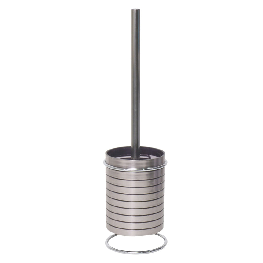 Suport si perie wc, Frandis, plastic/metal,10 x 40.5 cm