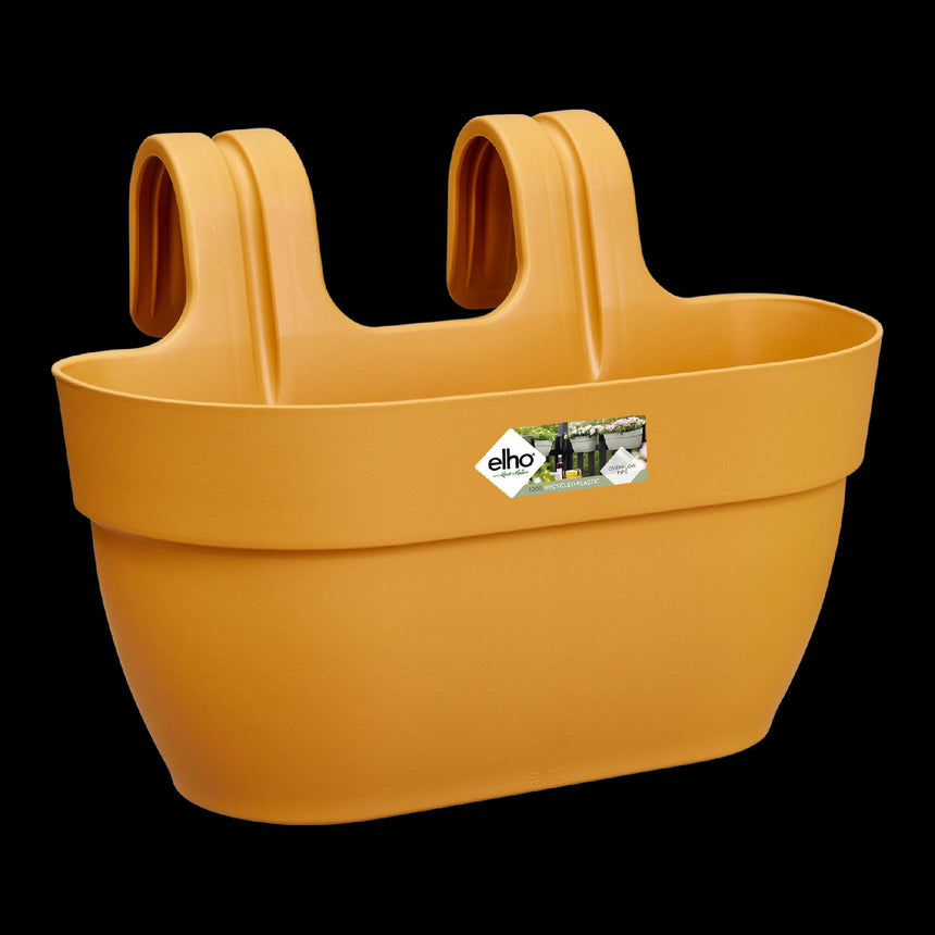 Jardiniera pentru balustrada Vibia Campana easy hanger medium, culoare galben, cu lungimea de 36 cm